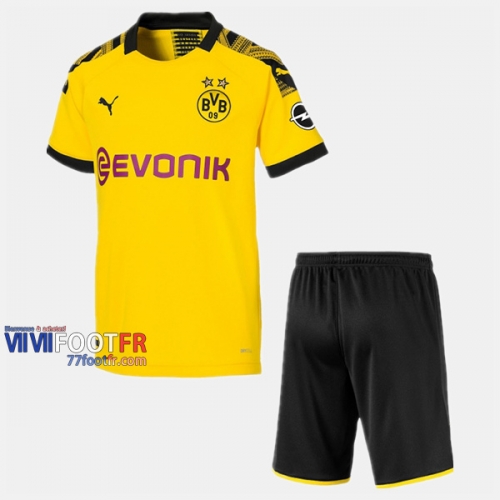 Ensemble Maillot Dortmund BVB Enfant Domicile 2019-2020 Personnalise :77Footfr