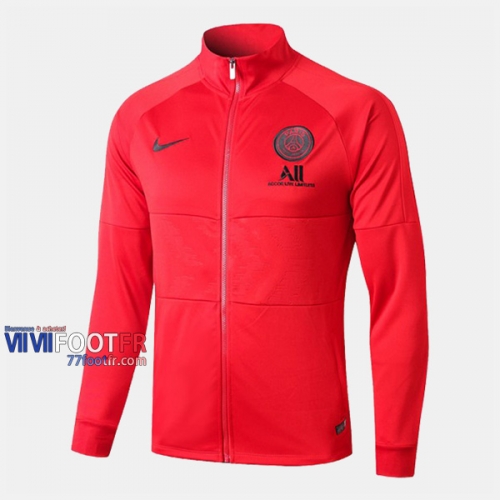 Boutique Veste Foot PSG Paris Rouge 2019/2020 Nouveau Promo