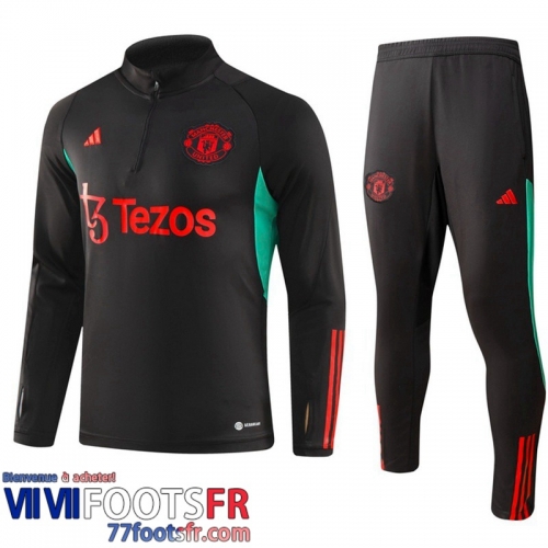 Survetement de Foot Manchester United noir Homme 2023 2024 TG999