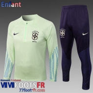 Survetement de Foot Bresil vert Enfant 2022 2023 TK525