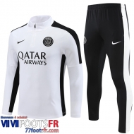 Survetement de Foot PSG Blanc Homme 2023 2024 TG811