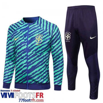 Veste Foot Bresil vert Homme 2022 2023 JK651