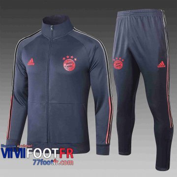 77footfr Veste foot Bayern Munich Bleu foncé 2020 2021 A403