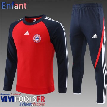 Survetement de Foot Bayern Munich rouge Enfant 21 22 TK190