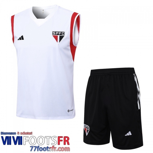 Survetement Sans manches Sao Paulo Blanc Homme 2023 2024 TG963