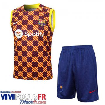 Survetement Sans manches Barcelone orange Homme 2023 2024 TG884