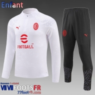 Survetement de Foot AC Milan Blanc Enfant 2023 2024 C55