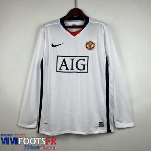 Retro Maillot De Foot Manchester United Homme Manche Longue 07 08 FG266