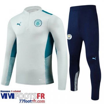 Survetement de Foot Manchester City blanche Homme 2021 2022 TG121