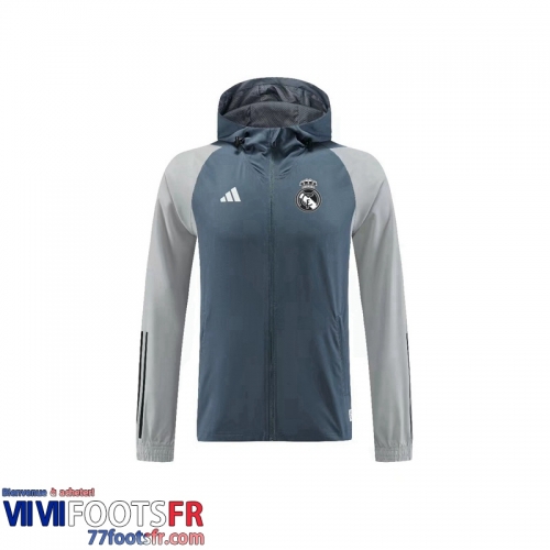 Coupe Vent Real Madrid grey Homme 2023 2024 D88