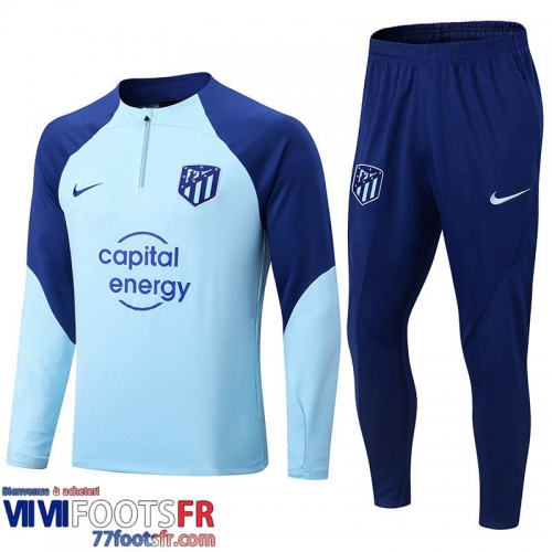 Survetement de Foot Atletico Madrid bleu clair Homme 2022 2023 TG472