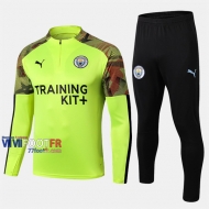 Acheter Ensemble Survetement Foot Manchester City Vert Slim 2019-2020 Nouveau