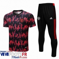 T-Shirt Manchester United Noir rouge Homme 2022 2023 PL406