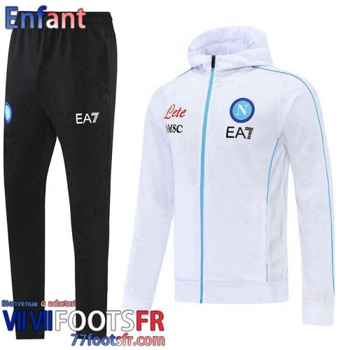 Veste Foot - Sweat A Capuche SSC Naples Blanc Enfant 2022 2023 TK252