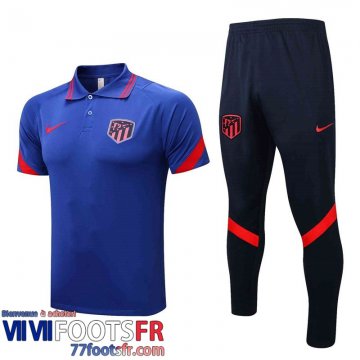 Polo foot Atletico Madrid bleu Homme 2021 2022 PL410