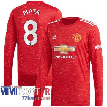 Maillot de foot Manchester United Juan Mata #8 Domicile Manches longues 2020 2021