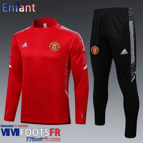 Survetement de Foot Manchester United rouge Enfant 21 22 TK166