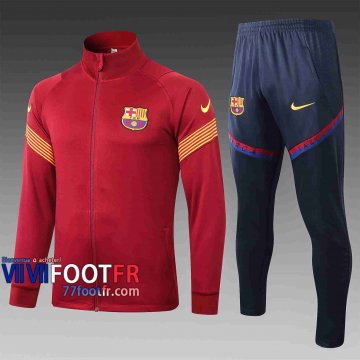 Veste de foot Barcelone 2020 2021 cramoisi A348#