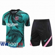 77footfr Survetement Foot T-shirt FCB paon bleu 2020 2021 TT77