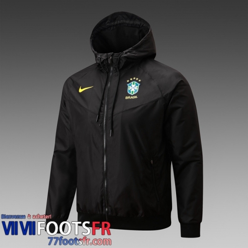 Coupe Vent - Sweat a Capuche Bresil noir Homme 2022 2023 WK73