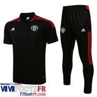 Polo foot Manchester United le noir Homme 2021 2022 PL293