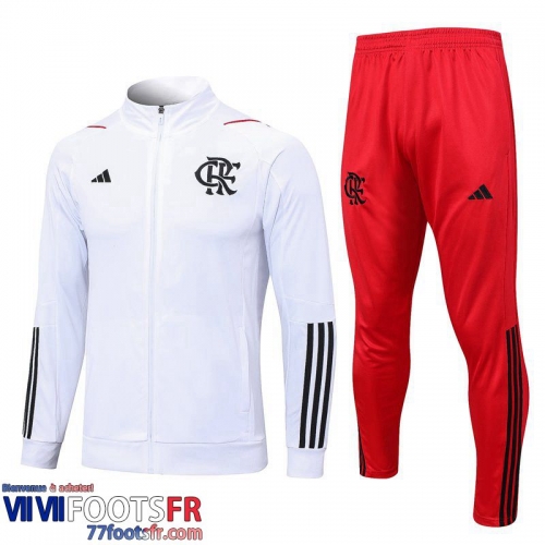Veste Foot Flamengo Blanc Homme 2023 2024 JK697