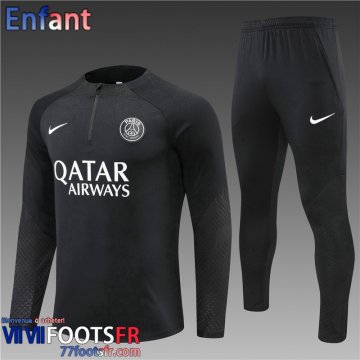 Survetement de Foot PSG Paris noir Enfant 2022 2023 TK362