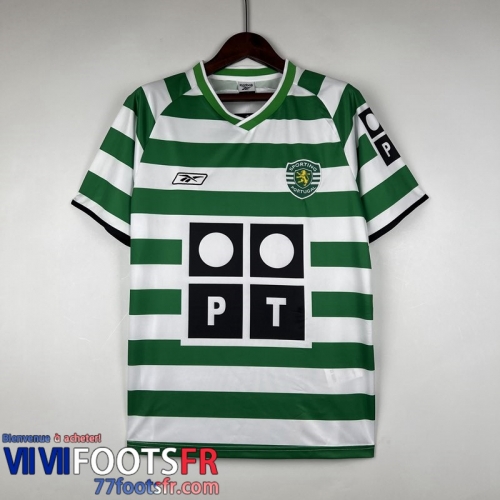 Retro Maillot De Foot Sporting Lisbon Domicile Homme 03-04 FG313