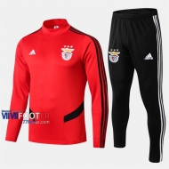 Promotion Ensemble Survetement Foot FC Benfica Rouge 2019 2020 Nouveau