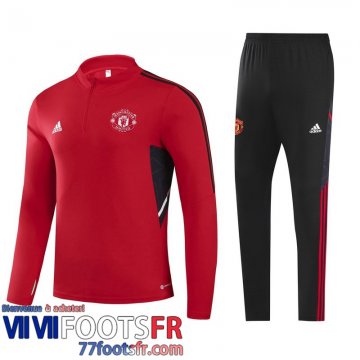 Survetement de Foot Manchester United rouge Homme 22 23 TG370