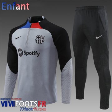 KIT: Survetement de Foot Barcelone gris Enfant 2022 2023 TK427