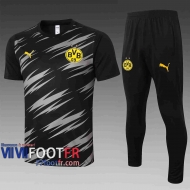 77footfr Survetement Foot T-shirt Dortmund noir 2020 2021 TT24