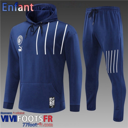 KIT: Sweatshirt Foot Manchester City bleu Enfant 2022 2023 TK388