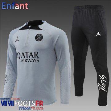 Survetement de Foot PSG Paris gris Enfant 2022 2023 TK365