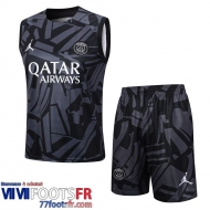 Survetement Sans manches PSG gris foncé Homme 2023 2024 TG880