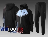 Veste de foot Sport Sweat a Capuche Noir - Pourpre F270 20-21