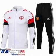 Veste Foot Manchester United blanche Homme 21 22 JK213