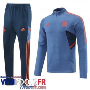 Survetement de Foot Manchester United bleu Homme 22 23 TG375