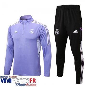 Survetement de Foot Real Madrid Violet Homme 2022 2023 TG523