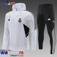 KIT: Sweatshirt Foot Real Madrid Blanc Enfant 2022 2023 TK386