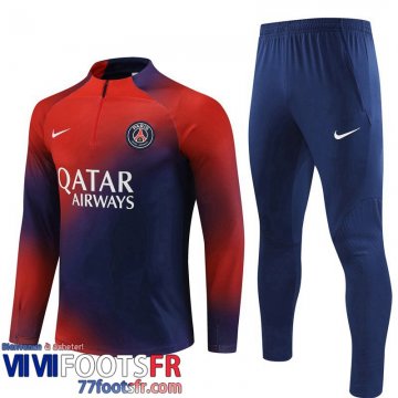 Survetement de Foot PSG rouge Bleu Homme 2023 2024 TG898