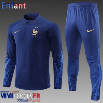 Survetement de Foot France bleu royal Enfant 2022 2023 TK373