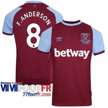 Maillot de foot West Ham United F.Anderson #8 Domicile 20-21