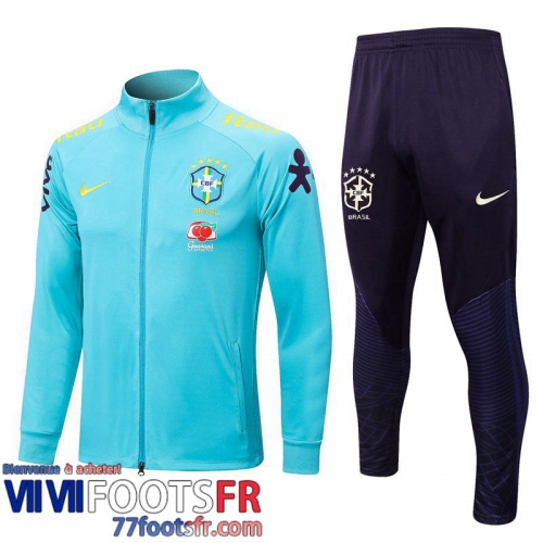 Veste Foot Bresil bleu Homme 2022 2023 JK635