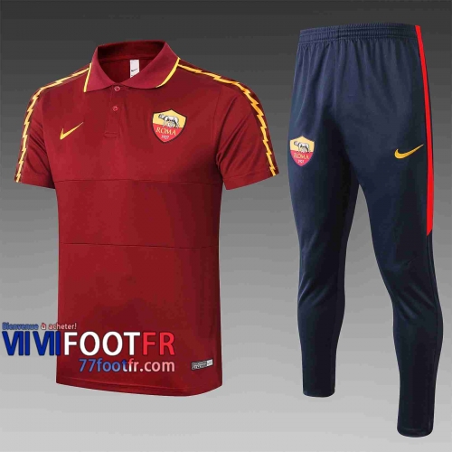 Polo de foot Rome 2020 2021 cramoisi C433#