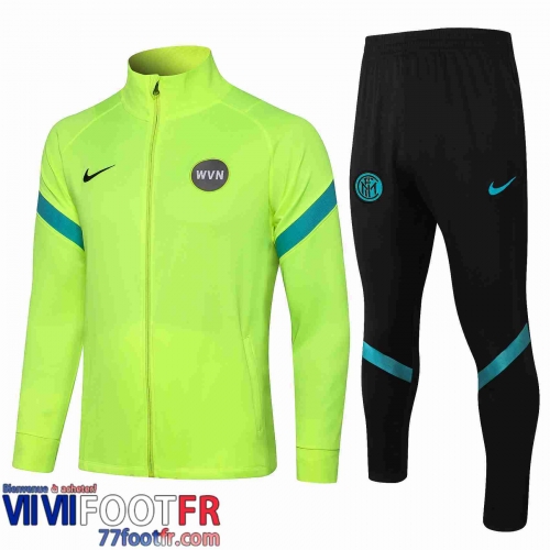 Veste Foot Inter milan Vert fluorescent 21-22 JK10