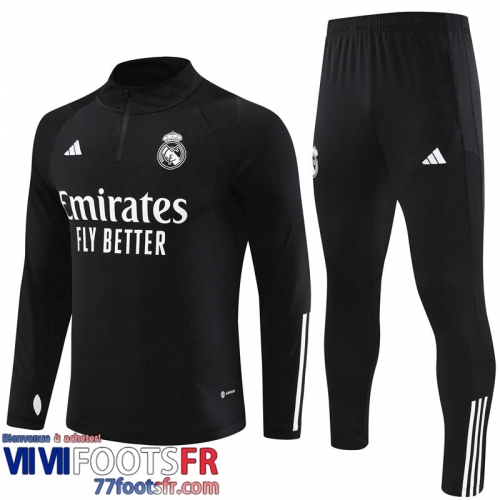 Survetement de Foot Real Madrid noir Homme 2023 2024 TG820