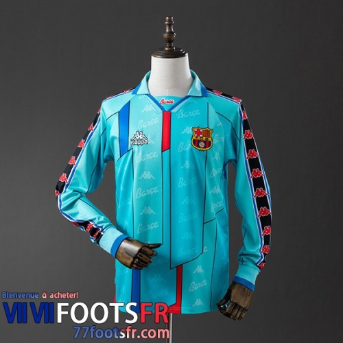Retro Maillot De Foot Barcelone Exterieur Homme Manche Longue 95 97 FG1118
