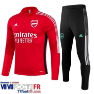 Kits: Survetement de Foot Arsenal rouge Enfant 2021 2022 TK86