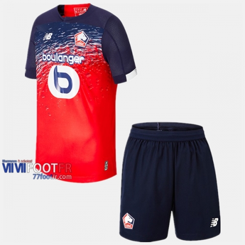 Ensemble Maillot Lille OSC Enfant Domicile 2019-2020 Personnalise :77Footfr